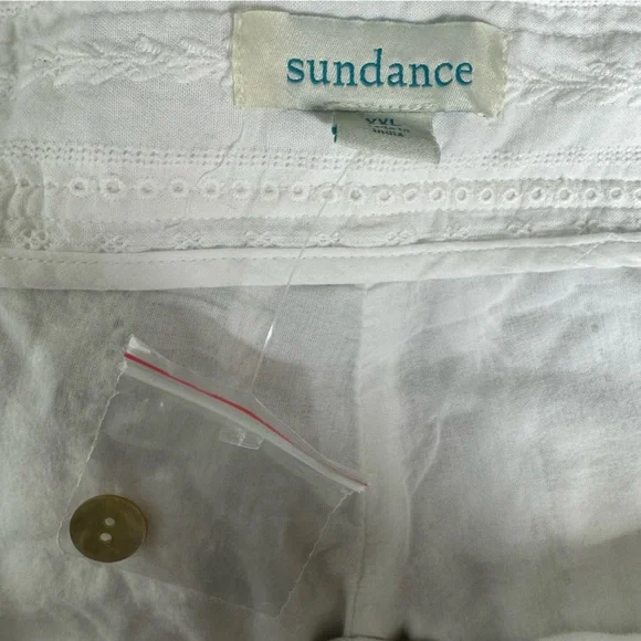 Sundance White Cotton Button Pants Size XXL - Picture 10 of 11